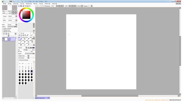 Overview Of The Paint Tool Sai Interface