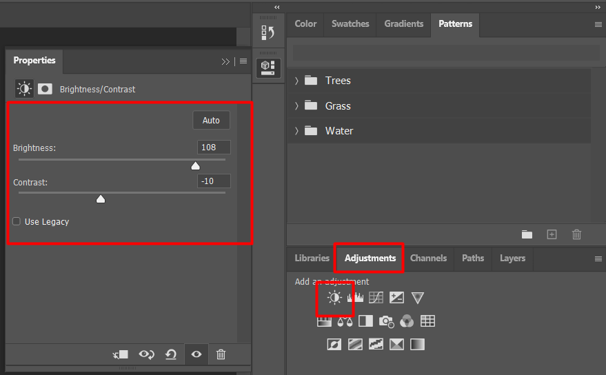 Change the values of Contrast and Brightness and check the difference