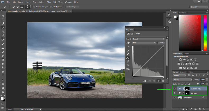 Duplicate The Adjustment Curve