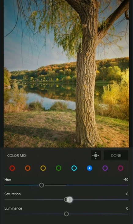 Using Color Mix Settings