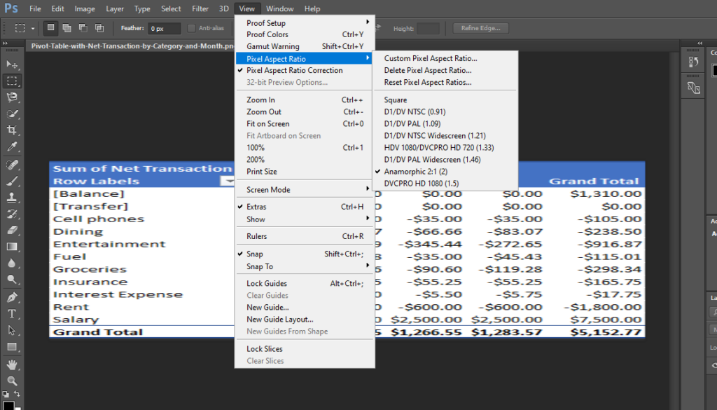 pixel aspect ratio