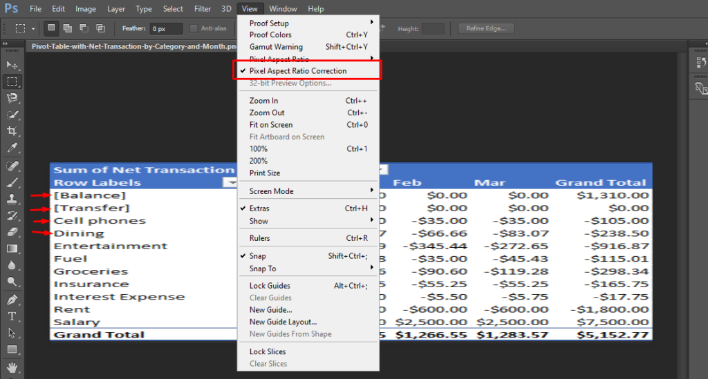 pixel aspect ratio correction