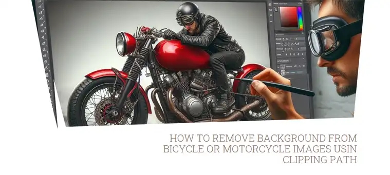 Bicycle or Motorcycle Background Removal with Clipping Path 