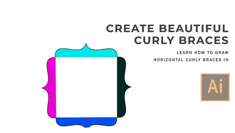 How to Draw Horizontal Curly Brace in Adobe Illustrator