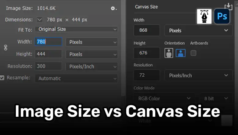 Photoshop Image Size vs Canvas Size 